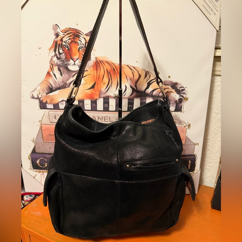 B Makowsky Black Hobo Bag GUC